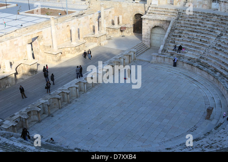 L'amphithéâtre romain d'Amman, Jordanie Moyen Orient Banque D'Images