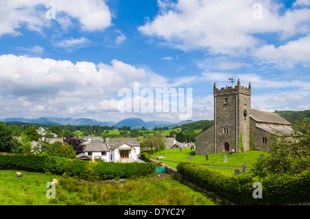 St Michel et tous les Anges, Hawkshead dans le Lake District, Cumbria, Angleterre. Banque D'Images