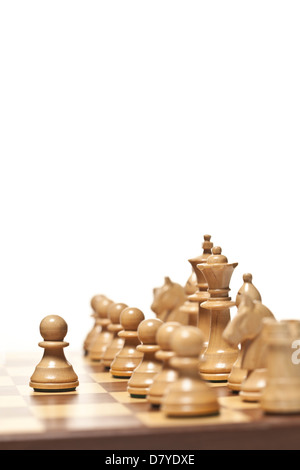 Close up of chess board et pièces Banque D'Images