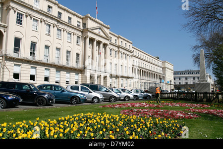 Parterres de printemps Promenade Cheltenham GLOUCESTERSHIRE England UK Banque D'Images