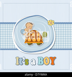 Funny baby boy carte annonce Banque D'Images