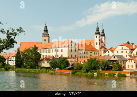 Château de l'eau Étang Ulicky, Telc, République Tchèque Banque D'Images