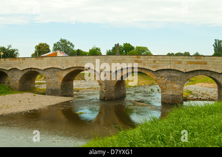 St John's Bridge, Litovel, Moravie du Nord, République Tchèque Banque D'Images