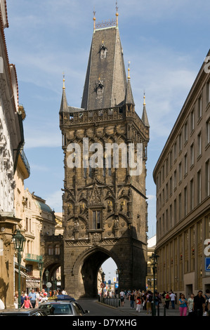 La tour Poudrière, Prague, République Tchèque Banque D'Images