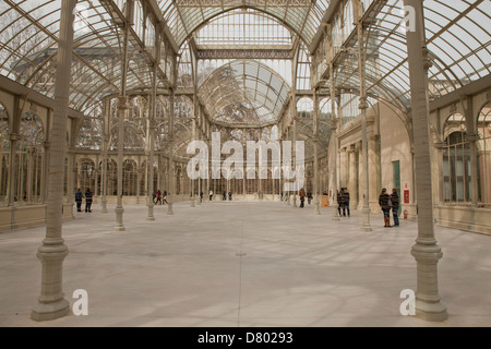 Le palais de cristal Palais de Cristal dans le parc Parque del Retiro dans la capitale espagnole Madrid, Spain, Europe Banque D'Images