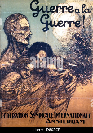 Théodore Alexandre Steinlen la guerre à la guerre - Fédération Syndicale Internationale 1922 la propagande Pacifique Musée des Invalides - Paris Banque D'Images