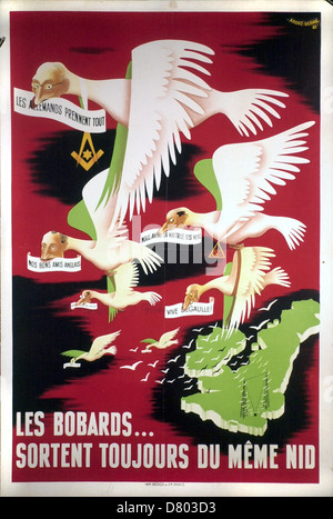 Anonymous Aux Bobards sortent toujours du même nid la propagande allemande en France à l'encontre de la radio de Londres 1941 Musée de l'armée - Paris Banque D'Images