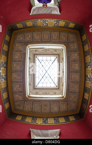 Vue de la salle à la maison Wahnfried, l'ancienne maison de Richard Wagner (1813 - 1883), dans la région de Bayreuth, Allemagne, 16 mai 2013. La résidence du compositeur est actuellement en rénovation. Photo : DAVID EBENER Banque D'Images