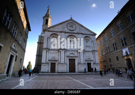 Italie, Toscane, Pienza, cathédrale Banque D'Images
