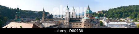 Clochers et Skyline Panorama, Salzbourg, Autriche Banque D'Images