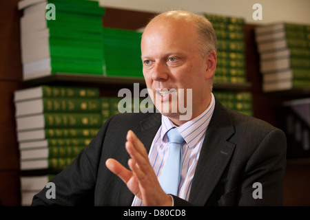 Chris Grayling MP et lord chancelier et secrétaire d'État à la Justice Banque D'Images