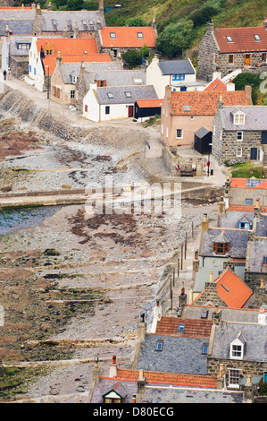 Le village de Crovie, Aberdeenshire, Ecosse. Banque D'Images