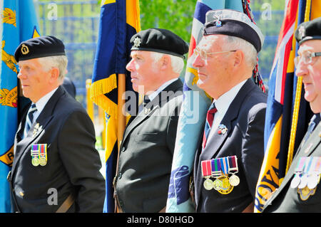 16 mai, 2013. 70e anniversaire Raid Dambusters Commémoration à Kings Hill, Kent, l'ancien site de l'Aérodrome de West Malling. Banque D'Images