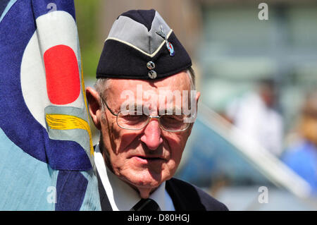 16 mai, 2013. 70e anniversaire Raid Dambusters Commémoration à Kings Hill, Kent, l'ancien site de l'Aérodrome de West Malling. Banque D'Images