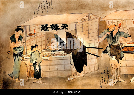 Artisan au travail par Kuwagata Keisa 1764 1824 Japon Tokyo Museum période Edo du 19e siècle Banque D'Images