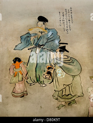 Artisan au travail par Kuwagata Keisa 1764 1824 Japon Tokyo Museum période Edo du 19e siècle Banque D'Images