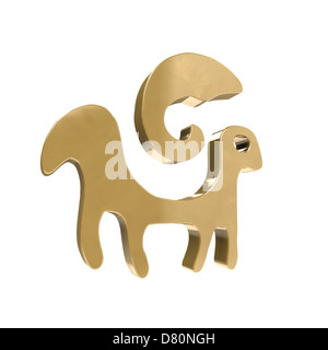 Le signe du zodiaque est le bélier en astrologie une caractéristique pour l'époque dans laquelle nous sommes nés. Banque D'Images