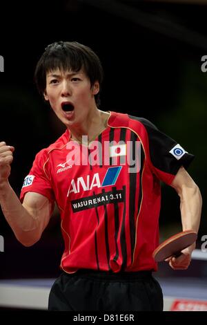 Kenta Matsudaira (JPN), le 16 mai 2013 - Tennis de Table : Monde Tennis de Table Champioship 2013 Masculin deuxième tour au Palais Omnisport de Bercy à Paris, France (Photo par Enrico Calderoni/AFLO SPORT) Banque D'Images