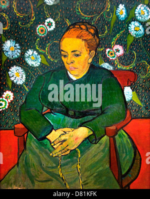 La Berceuse ( femme qui bascule un berceau Augustine Alix Pellicot Roulin 1889 Vincent van Gogh 1853–1890 pays-Bas Banque D'Images