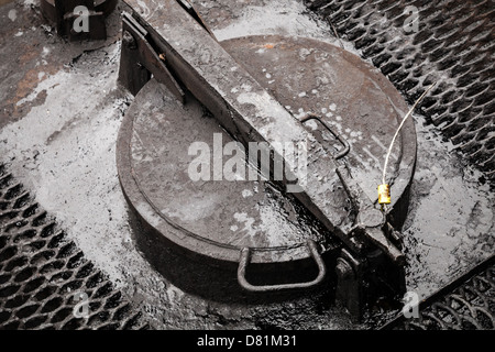 Fermé sur railroad transport du réservoir d'huile Banque D'Images
