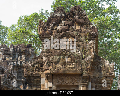 Détail. Chau Say Tevoda. Parc archéologique d'Angkor. Siem Reap. Cambodge Banque D'Images