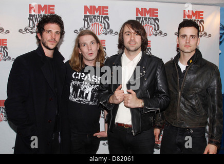 Les clients du NME Awards 2012 qui a eu lieu à la brixton academy - Salle de presse - Londres, Angleterre - 29.02.12 Banque D'Images