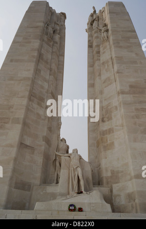 Canadian Memorial, la crête de Vimy, en France. Banque D'Images