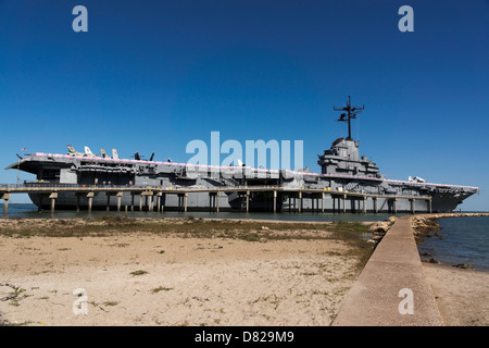 USS Lexington à Corpus Christi, Texas Banque D'Images