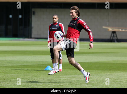 Swansea, Royaume-Uni. 17 mai 2013. Sur la photo : Michu Re : Barclay's Premier League Swansea City FC formation à Landore près du stade Liberty, devant ce dimanche match à domicile contre Fulham. Credit : D Legakis / Alamy Live News Banque D'Images