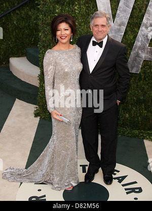 Julie Chen et Les Moonves 2012 Vanity Fair Oscar Party at Sunset Tower Hotel - Arrivées West Hollywood, Californie - 26.02.12 Banque D'Images