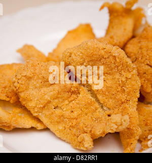 Close up image de poisson frit à la mode du Sud. Banque D'Images