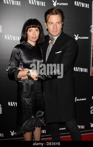 Eve Mavrakis et Ewan McGregor "Haywire" Los Angeles premiere at la DGA Theatre - Arrivées Los Angeles, Californie - 05.01.12 Banque D'Images