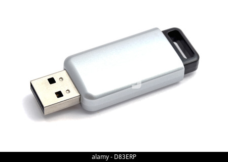 Le lecteur de stockage USB isolated on white Banque D'Images