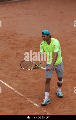 Rome, Italie. 17 mai 2013, Rafael Nadal à la pratiquer à l'atp masters. Credit : Gari Wyn Williams / Alamy Live News Banque D'Images