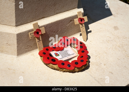 Mametz, le Devonshire Cemetery, France. 163 sépultures du Commonwealth de la Première Guerre mondiale. Banque D'Images