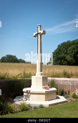 Mametz, le Devonshire Cemetery, France. 163 sépultures du Commonwealth de la Première Guerre mondiale. Banque D'Images