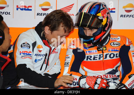 Le Mans, France. Le 18 mai 2013. Dani Pedrosa pendant les séances de qualification du Championnat du Monde Moto GP du Mans circuit de course. Credit : Action Plus de Sports / Alamy Live News Banque D'Images