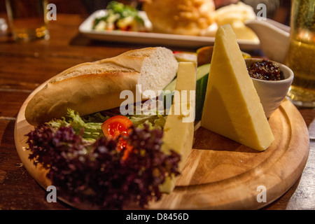 Ploughman's Lunch rustique Banque D'Images