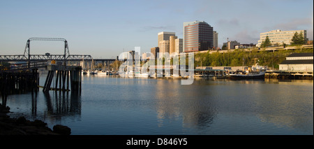 Waterfront Dock Street Murray Morgan Bridge Tacoma Washington Banque D'Images