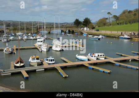 Marina Seaton, à la direction de la rivière Ax Devon England uk Banque D'Images