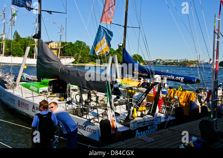 La Volvo Ocean Race 2008-2009 était un yacht de course qui s'est tenue entre octobre 4,2008, et le 27 juin 2009,bateaux participants,Suède,Stockholm Banque D'Images