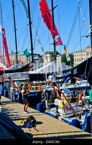 La Volvo Ocean Race 2008-2009 était un yacht de course qui s'est tenue entre octobre 4,2008, et le 27 juin 2009,bateaux participants,Suède,Stockholm Banque D'Images