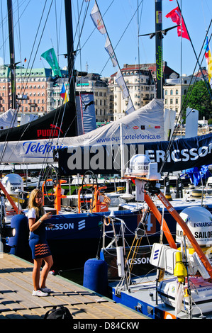 La Volvo Ocean Race 2008-2009 était un yacht de course qui s'est tenue entre octobre 4,2008, et le 27 juin 2009,bateaux participants,Suède,Stockholm Banque D'Images