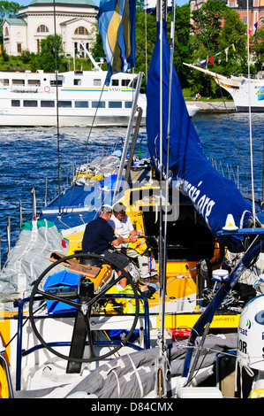 La Volvo Ocean Race 2008-2009 était un yacht de course qui s'est tenue entre octobre 4,2008, et le 27 juin 2009,bateaux participants,Suède,Stockholm Banque D'Images