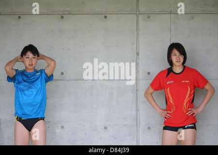 (L à R) Ichikawa Kana, Chisato Fukushima, 18 mai 2013 - Athlétisme : Le 55e East Japan Industrial Athletics Championship Women's 200m au stade d'athlétisme de Kasamatsu, Ibaraki, Japon. (Photo de YUTAKA/AFLO SPORT) [1040] Banque D'Images