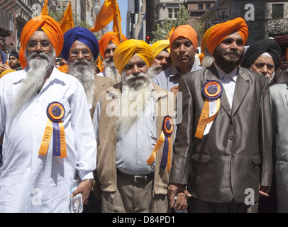 Festival annuel défilé Sikh et sur Madison Avenue à New York. Banque D'Images