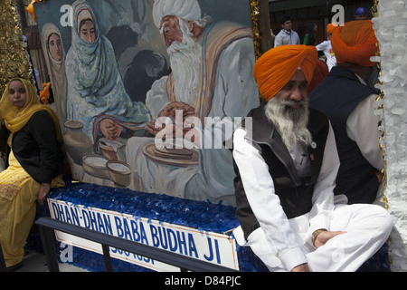 Festival annuel défilé Sikh et sur Madison Avenue à New York. Banque D'Images