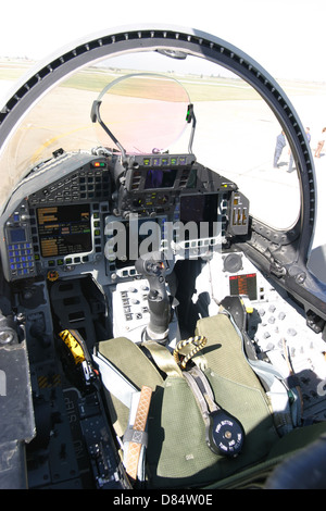 Vue aérienne d'un Eurofighter Typhoon avec affiche exécutant, crétin, Espagne. Banque D'Images