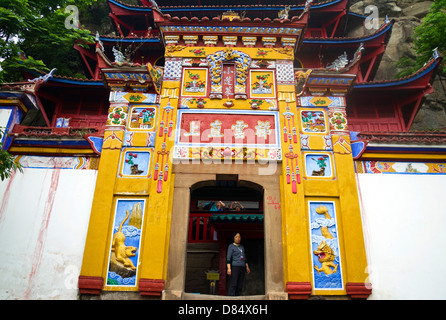 Pagode Shibaozhai, Zhong Comté, Yangtze River, Chine Banque D'Images