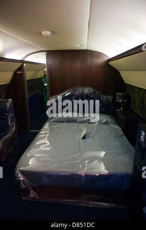 Vue du lit à l'avion privé d'Elvis Presley, Lisa-Marie l Banque D'Images